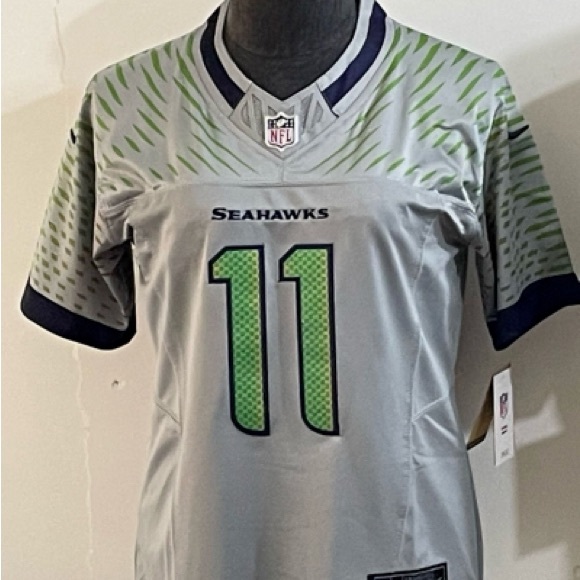 Nike Tops - Nike Women's Gray and Green Seahawks Jersey